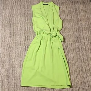 Tahari Lime Green Wrap Dress